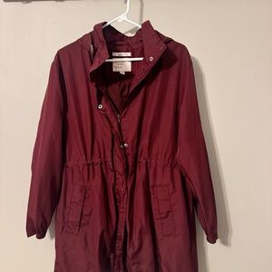 a new day Maroon Rain Jacket